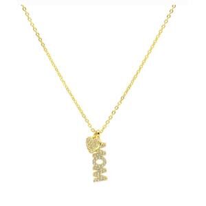 Mom Heart Necklace 925 sterling silver / 18 K gold plated